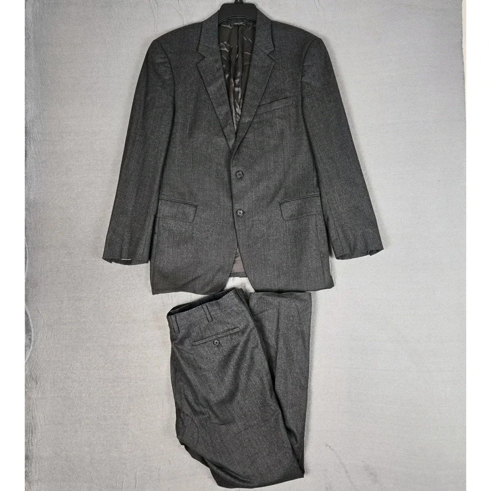 Prada Milano Suit Mens 52R Slim 34x29 Pants Gray 2 Piece Wool Italy Made *READ
